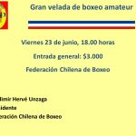 Federación Chilena de Boxeo. Gran velada de boxeo amateur